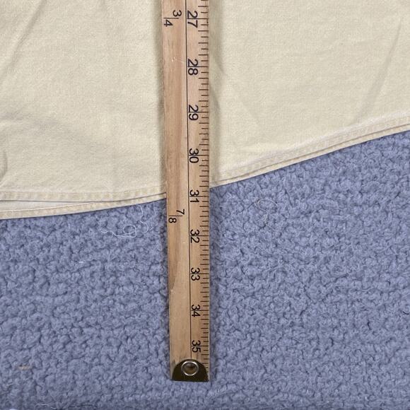 LL Bean Mens XL Regular Short Sleeve Cotton Work Shirt Khaki Field Utility - Picture 4 of 5